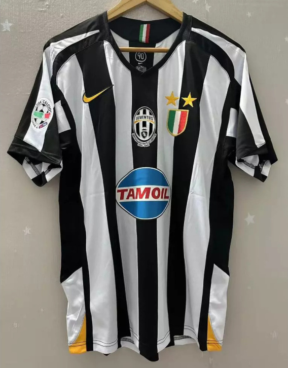 Koszulka Piłkarska Juventus Turyn 2005/2006 Home Retro, #9 Koszulka Piłkarska Juventus Turyn 2005/2006 Home Retro, #9